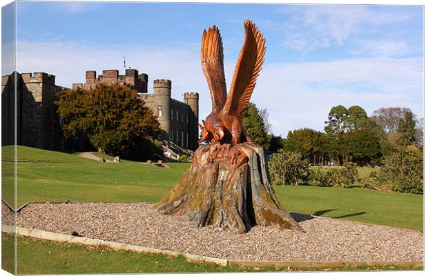 Stobo Castle and the Eagle Canvas Print by Stephanie Reeves