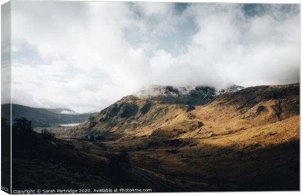 Welsh Mountains Canvas Print by Sarah Partridge