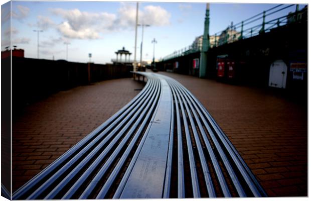 Brighton Bench Canvas Print by jim jennings