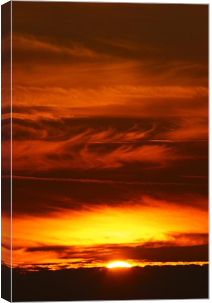 fiery sky Canvas Print by jon betts