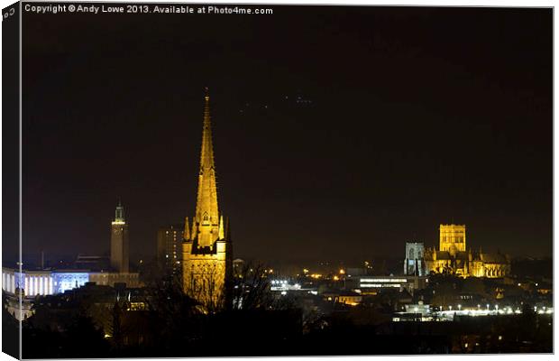 Norwich at Night Canvas Print by Gypsyofthesky Photography
