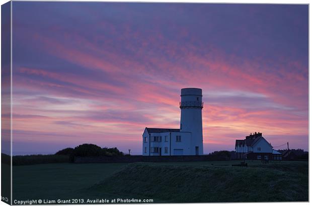 Lighthouse at Dawn, Old Hunstanton, Norfolk Canvas Print by Liam Grant