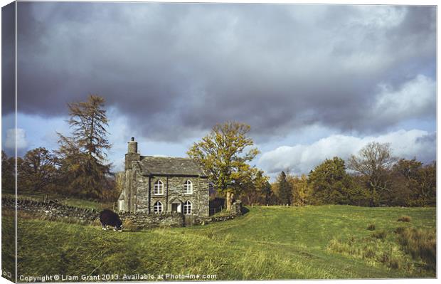 Remote cottage. Lake District, UK. Canvas Print by Liam Grant