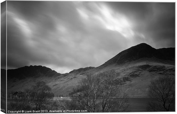 View of Haystacks and High Crag above Buttermere.  Canvas Print by Liam Grant