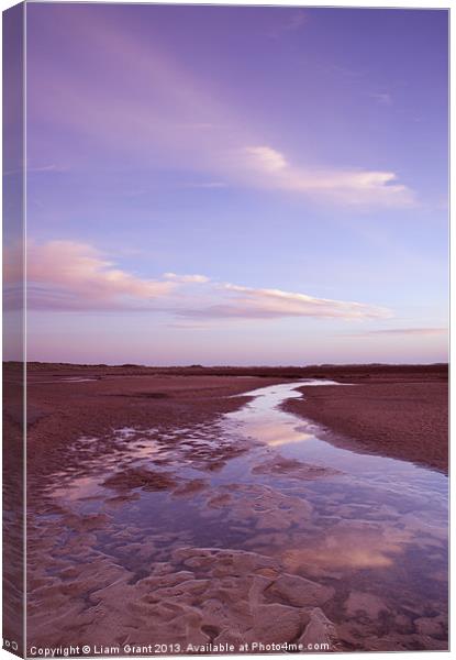 Dawn Sunrise. Holkham, Norfolk Coast, UK Canvas Print by Liam Grant