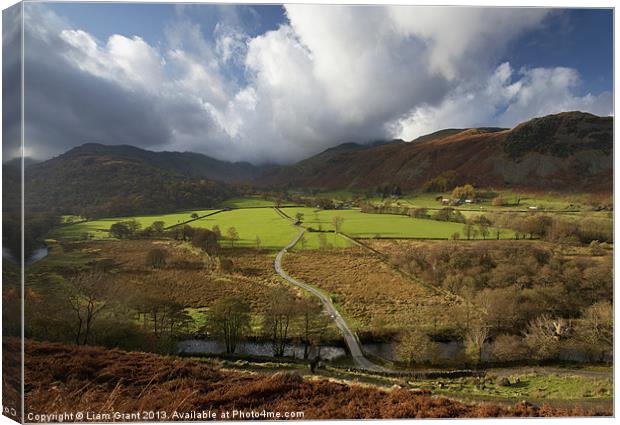 Beckstones Farm and Goldrill Beck. Canvas Print by Liam Grant