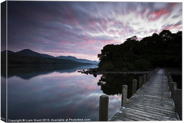 Coniston Water at Sunrise. Canvas Print by Liam Grant