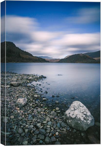 Clouds sweeping over Thirlmere. Canvas Print by Liam Grant
