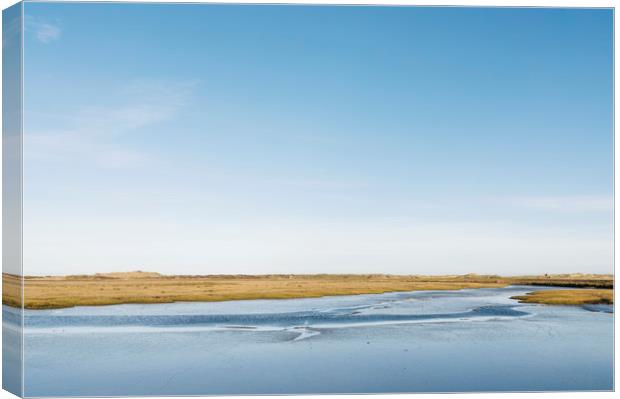 Low tide salt marsh at Burnham Overy Staithe, Norf Canvas Print by Liam Grant