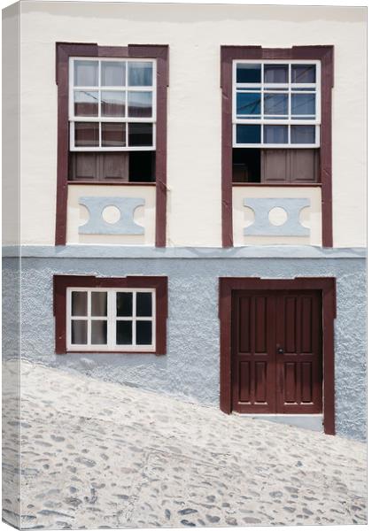 Building and street. La Palma, Canary Island. Canvas Print by Liam Grant