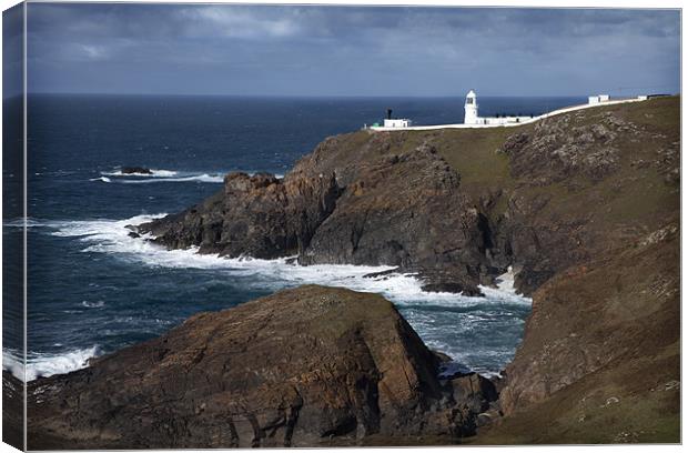 PENDEEN LIGHT HOUSE #2 Canvas Print by Anthony R Dudley (LRPS)