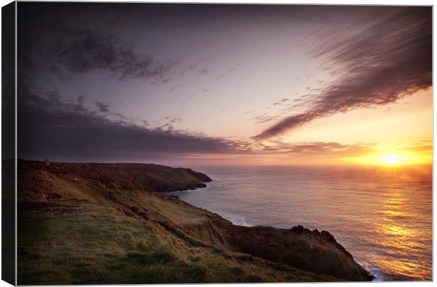 A CORNISH SUNSET Canvas Print by Anthony R Dudley (LRPS)