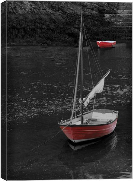 THE RED BOATS Canvas Print by Anthony R Dudley (LRPS)