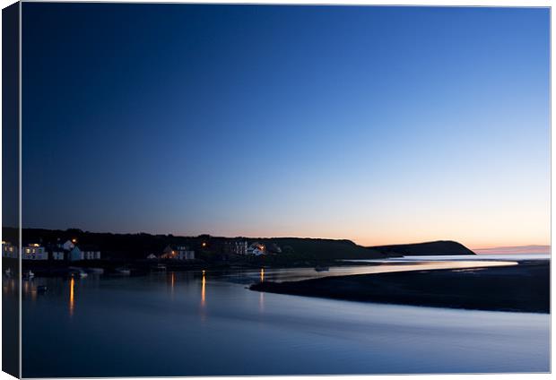 NIGHTWALK NEWPORT PEMBS #1 Canvas Print by Anthony R Dudley (LRPS)
