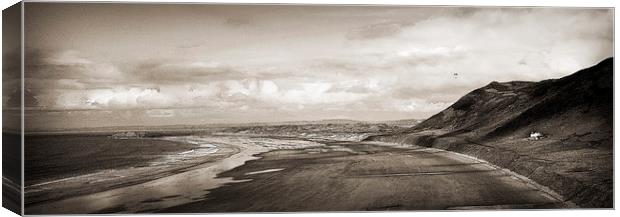 RHOSSILI BAY Canvas Print by Anthony R Dudley (LRPS)