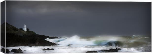 WINTER STORM,MUMBLES. Canvas Print by Anthony R Dudley (LRPS)