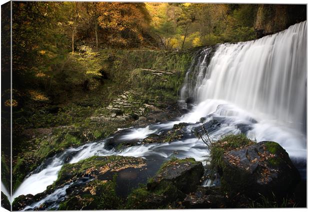 Sgwd Isaf Clun Gwyn Canvas Print by Anthony R Dudley (LRPS)