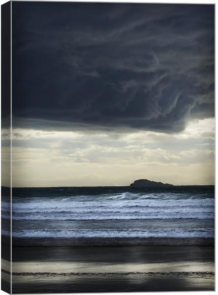 NIGHT CLOUDS OVER WHITESANDS PEMBS Canvas Print by Anthony R Dudley (LRPS)