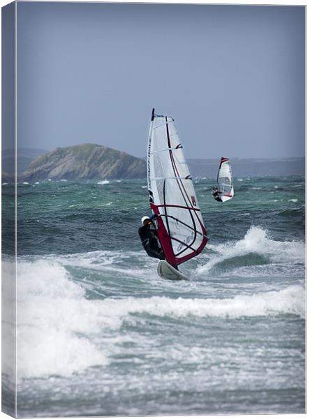 WIND SURFERS Canvas Print by Anthony R Dudley (LRPS)