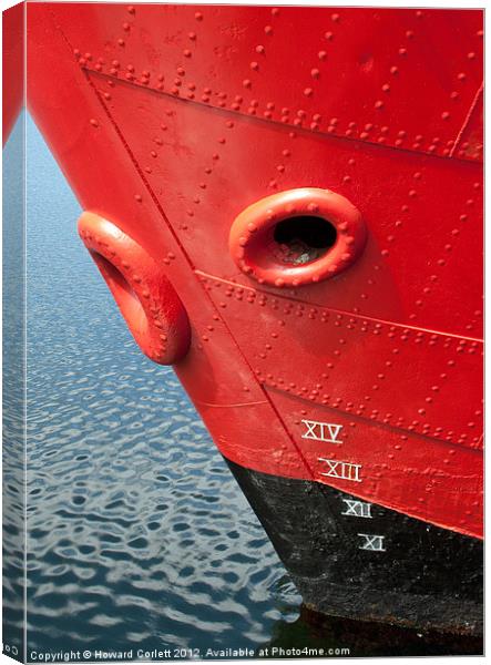 Red Hull Canvas Print by Howard Corlett