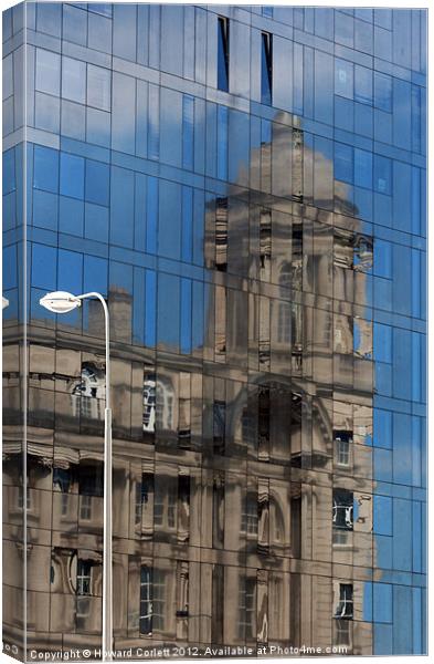 Liverpool fragmented Canvas Print by Howard Corlett