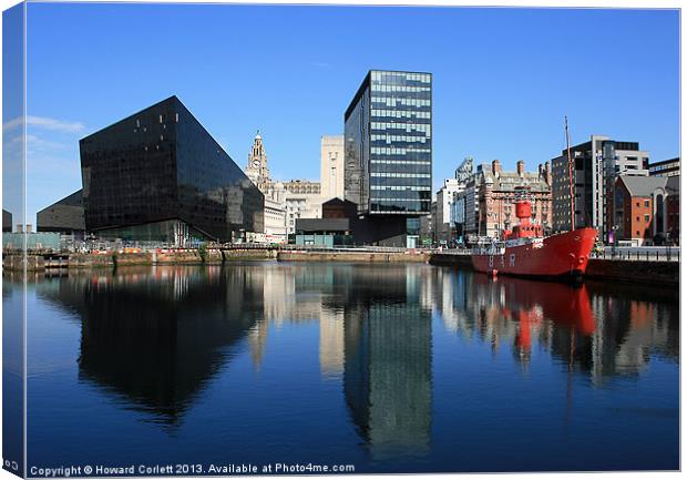 Liverpool reflections Canvas Print by Howard Corlett