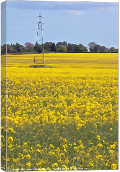 Rape field impression Canvas Print by Howard Corlett