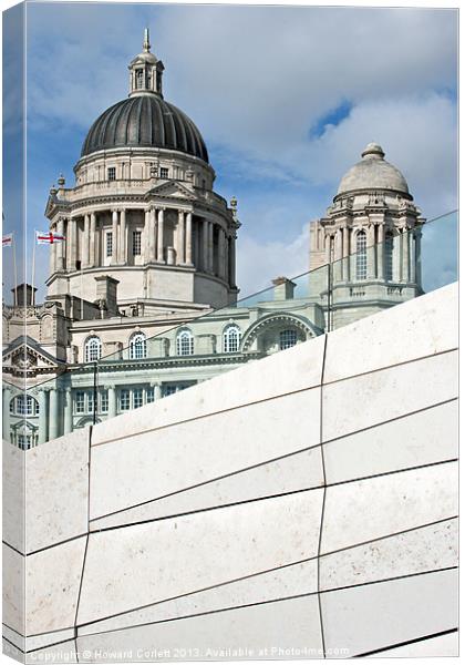Liverpool Old and New Canvas Print by Howard Corlett
