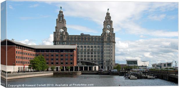 Liver Building Panorama Canvas Print by Howard Corlett