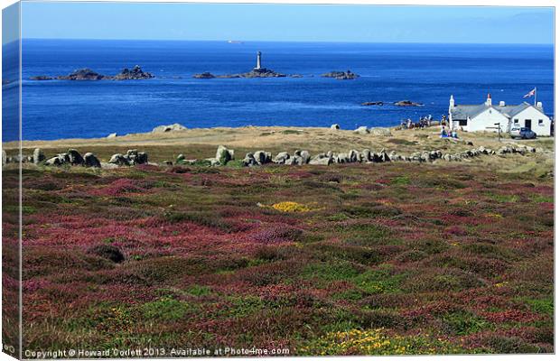 Lands End Canvas Print by Howard Corlett