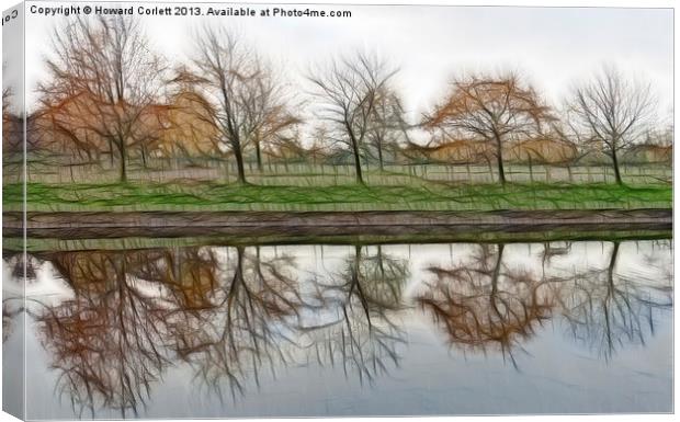 Autumnal reflection Canvas Print by Howard Corlett