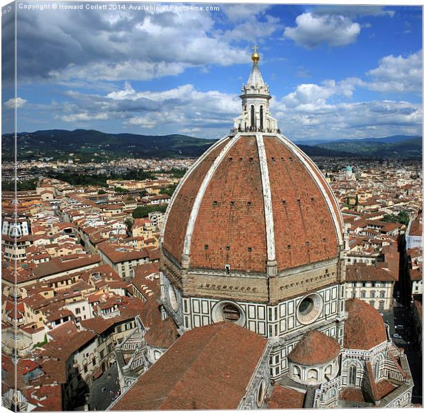 The Duomo Florence panorama Canvas Print by Howard Corlett