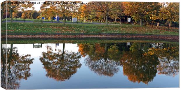 Autumn reflection  Canvas Print by Howard Corlett