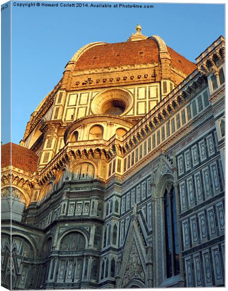 Evening light on the Duomo  Canvas Print by Howard Corlett