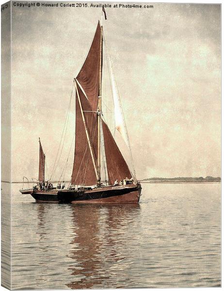 Thames barge Repertor  Canvas Print by Howard Corlett