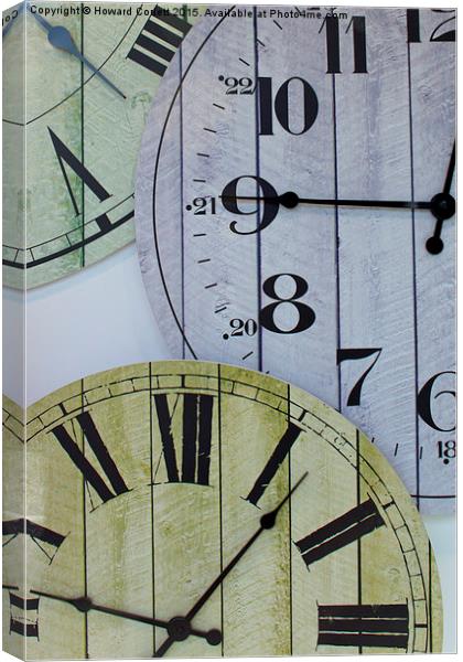 Clock Faces  Canvas Print by Howard Corlett