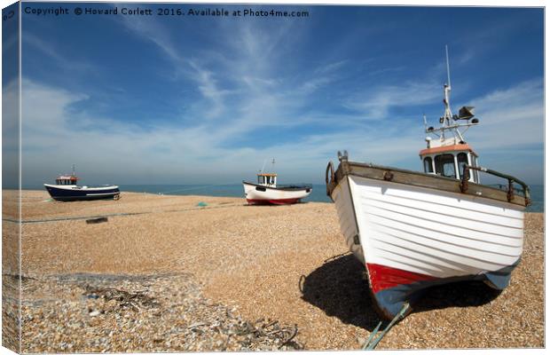 Dungeness Trio Canvas Print by Howard Corlett