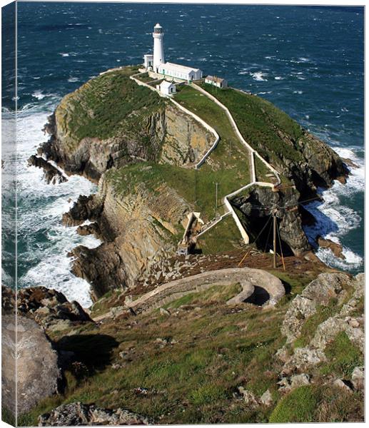 South Stack Lighthouse Canvas Print by Howard Corlett