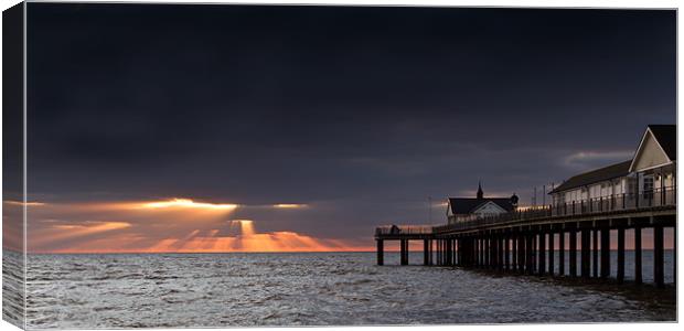 Southwold Lights Canvas Print by Simon Wrigglesworth