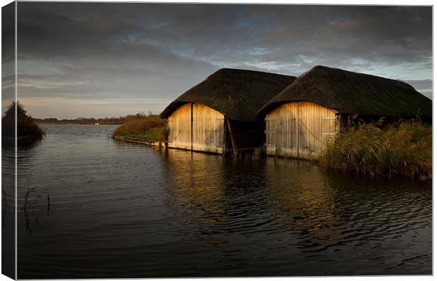 First Light - Hickling Canvas Print by Simon Wrigglesworth