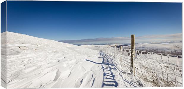 Skiddaw in Winter Canvas Print by Simon Wrigglesworth