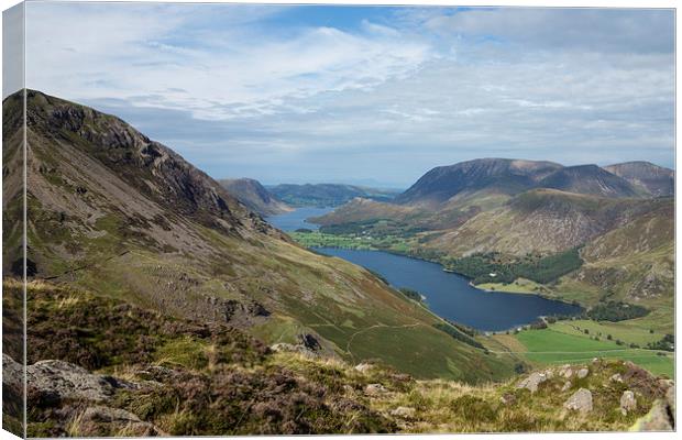 Buttermere from haystacks Canvas Print by Simon Wrigglesworth