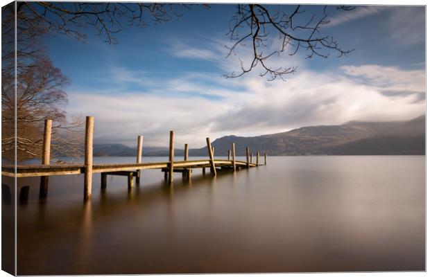Twisted Pier Canvas Print by Simon Wrigglesworth
