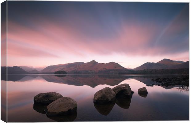 Causey Pike and Cat Bells Canvas Print by Simon Wrigglesworth