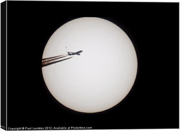 Sun & Plane (Left) Canvas Print by Paul Leviston