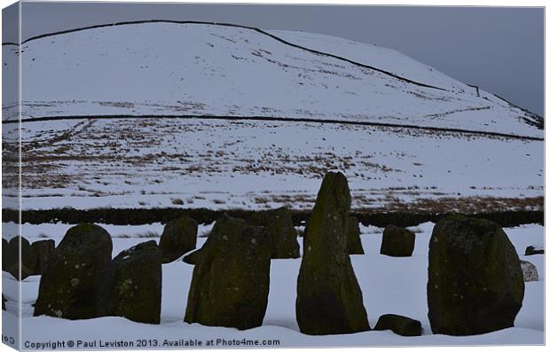  Swinside Stone Circle (Winter) Canvas Print by Paul Leviston