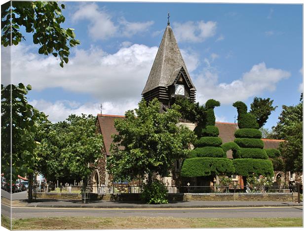 St Mary the Virgin, Bedfont Canvas Print by graham young