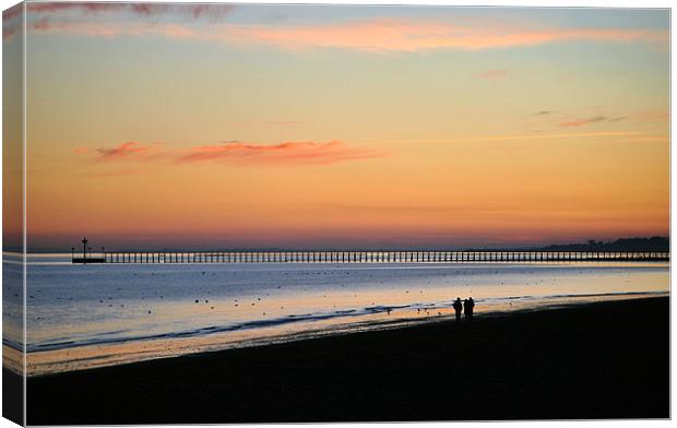 A Sunset Stroll Canvas Print by graham young