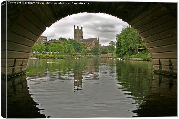 Worcester Cathedral Canvas Print by graham young