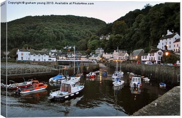 Evening Time at Lynmouth Canvas Print by graham young